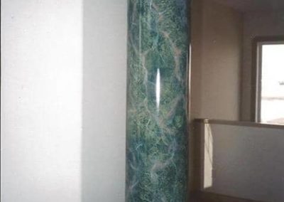 Green Marble Painted Column